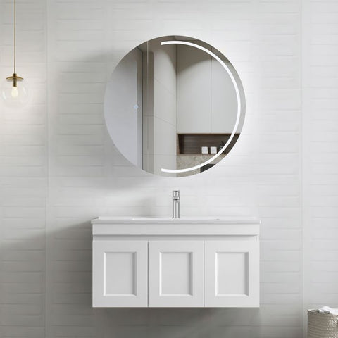 HAMPTON Mark II Wall Hung Vanity 900mm Satin White