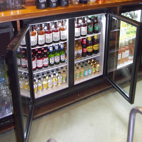 HUS-C2-840-BLK DOUBLE DOOR BACK BAR  HUSKY