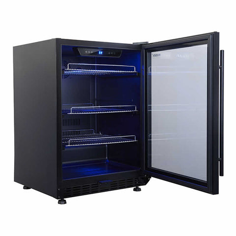 Vino Pro 154L Glass Door Wine Chiller in Black (HUS-DC54-BK-ZY)