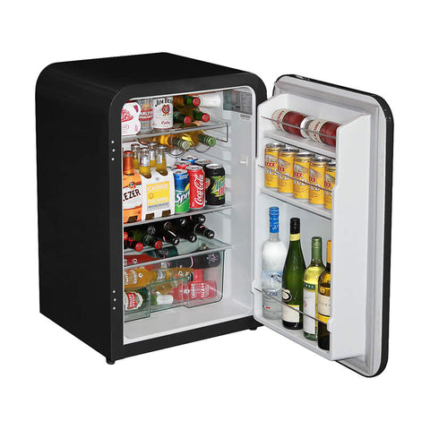 112L Retro Style Bar Fridge in Black (HUS-RETRO112BLK.1)