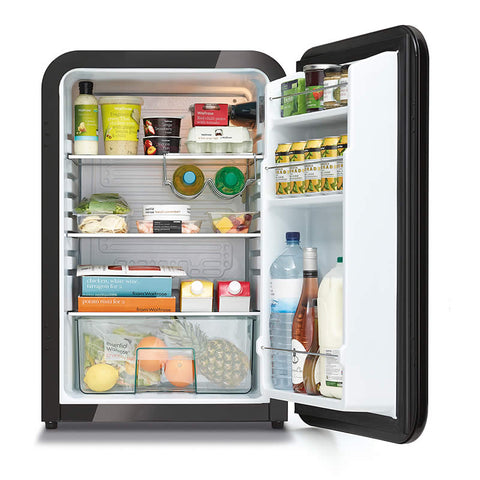 112L Retro Style Bar Fridge in Black (HUS-RETRO112BLK.1)