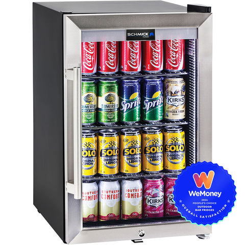 AAA Schmick Tropical Triple Glazed Outdoor Glass Bar Fridge 70 Litre - Model HUS-SC70-SS
