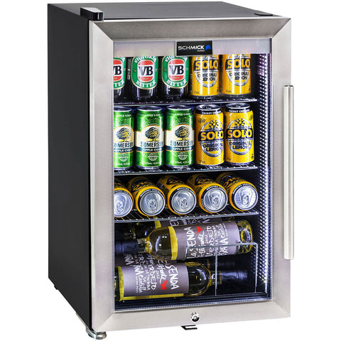 AAA Schmick Tropical Triple Glazed Outdoor Alfresco Glass Door Bar Fridge 70 Litre - Model HUS-SC70L-SS: Room for a full round