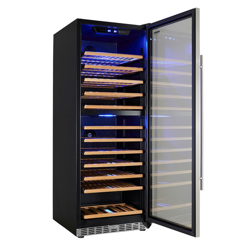 Vino Pro 380L Dual Zone Freestanding Wine Fridge in Stainless Steel (HUS-WC128D-ZY)