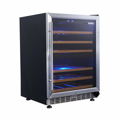 Vino Pro 154L Dual Zone Wine Fridge in Black (HUS-WC54D-BK-ZY)