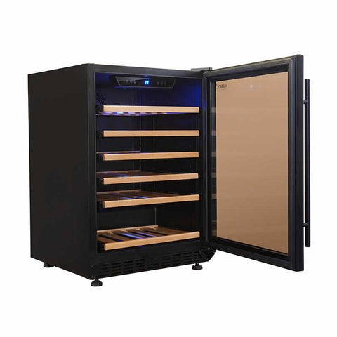 Vino Pro 154L Single Zone Wine Fridge in Black (HUS-WC54S-BK-ZY)