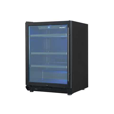 Riserva 154L Wine Chiller in Black - Left Hinge (HUSDSC54MBZYLH)