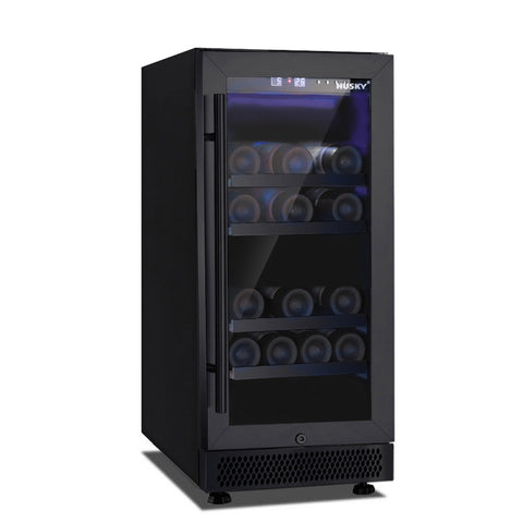 Riserva 80L Dual Zone Wine Fridge in Black (HUSWS33DMBZY)