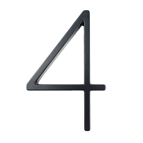 Zinc Alloy Floating House Number | Black 12cm