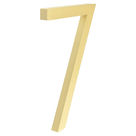 Solid Aluminium Floating House Number | Gold 15cm