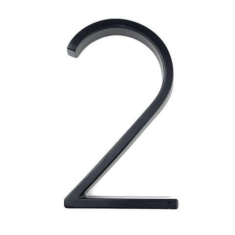 Zinc Alloy Floating House Number | Black 12cm