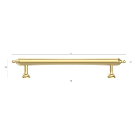 Heirloom - Brushed Brass Handle (Premium Solid Brass Construction) (140/ 171/ 233mm)