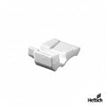 A white plastic replacement part, likely a component for a Hettich connector or fitting, shown on a plain white background with the Hettich brand logo in the bottom right corner.
