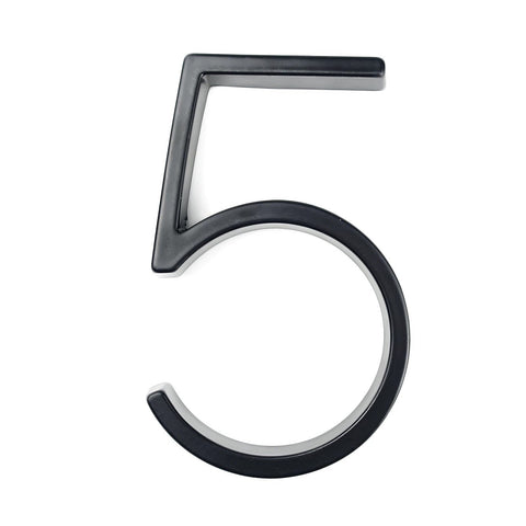 Zinc Alloy Floating House Number | Black 12cm