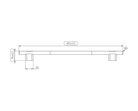 Furnipart Join Handle. Finish: Oak Clear Lacquered