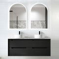 KAKADU Double Bowl Wall Hung Vanity 1200mm Black Oak