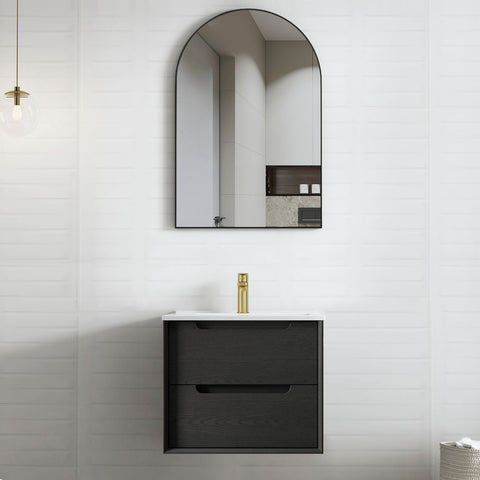 KAKADU Wall Hung Vanity 600mm Black Oak