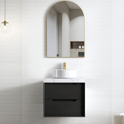KAKADU Wall Hung Vanity 600mm Black Oak