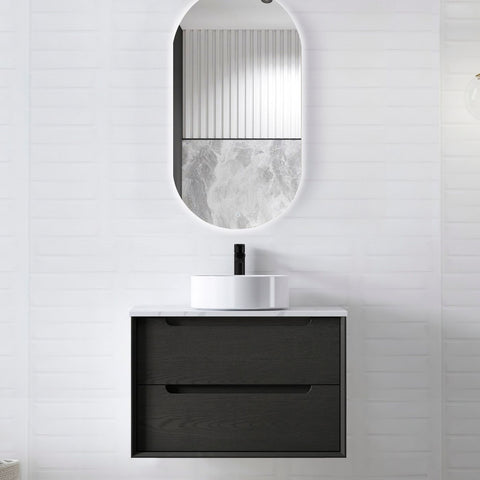 KAKADU Wall Hung Vanity 750mm Black Oak