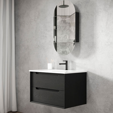 KAKADU Wall Hung Vanity 750mm Black Oak