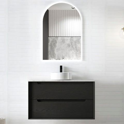 KAKADU Wall Hung Vanity 900mm Black Oak