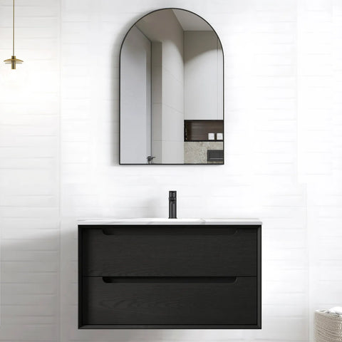 KAKADU Wall Hung Vanity 900mm Black Oak