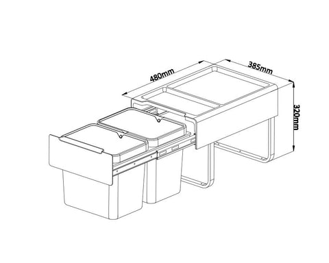 Kia Ora OPTIO Kitchen Bins