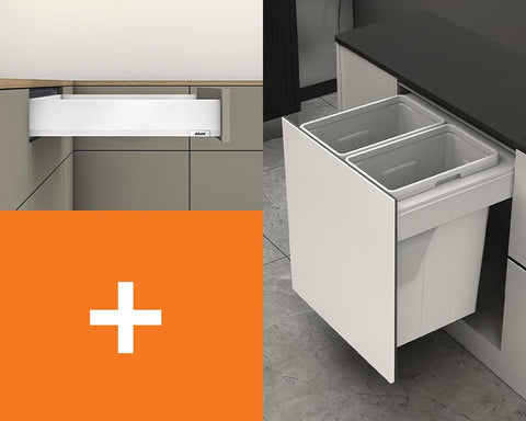 Kia Ora Kitchen Bin with Blum MERIVOBOX Drawer