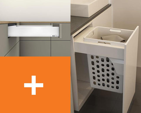 Kia Ora Laundry Basket with Blum MERIVOBOX Drawer