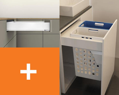 Kia Ora Laundry Basket with Blum MERIVOBOX Drawer