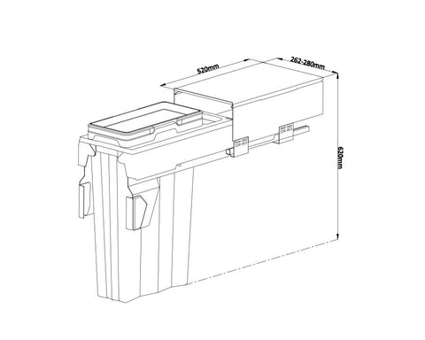 Kia Ora VITA Kitchen Bin in Dark Grey