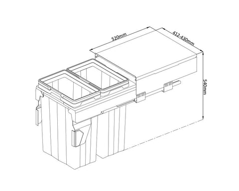Kia Ora VITA Kitchen Bin in Dark Grey