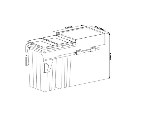Kia Ora VITA Kitchen Bin in Dark Grey