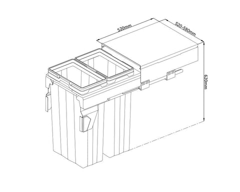Kia Ora VITA Kitchen Bin in Dark Grey
