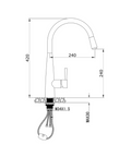 KSP0057BM – Kasper Pull-Out Kitchen Mixer – Brushed Bronze sketch