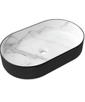 Kensington Basin Matte Black & Matte White Carrara (Oval:560x350X120)