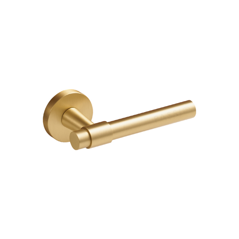 Kia Solid Brass Door Lever | Gold