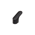 Black door handle on a white background