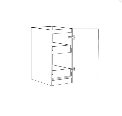 Marlo Black Laundry Base Cabinet with internal Drawer(416x584x880)