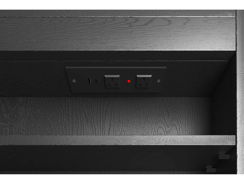 LED ARCHIE Black Oak Shaving Cabinet 900x600mm (3 Colour Function)