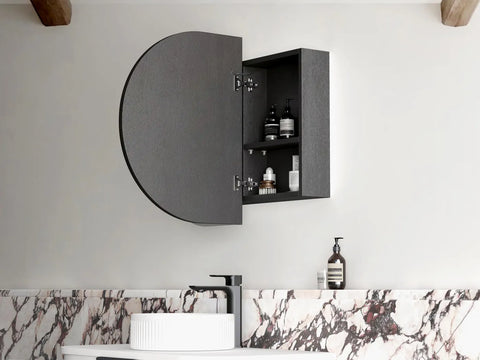 LED COOGEE Shaving Cabinet 900mm Natural Oak / Black Oak / Matte White
