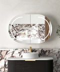 Bondi LED Black Oak Shaving Cabinet LED Shaving Cabinet Otti Australia 900mm  