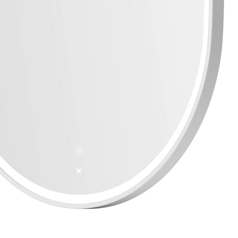 NOOSA LED Oval Metal Frame Mirror 1200x750mm Brushed Gold