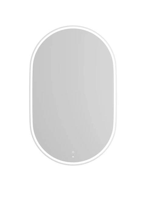 NOOSA LED Oval Metal Frame Mirror 1200x750mm Brushed Gold