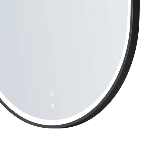NOOSA LED Oval Metal Frame Mirror 1500x750mm Matte Black