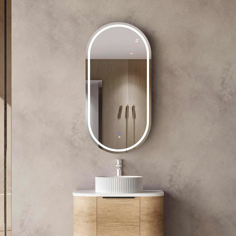LED NOOSA Shaving Cabinet 900mm Natural Oak (3 Colour Function)