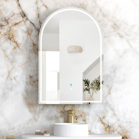 LED ARCHIE Matte White Shaving Cabinet 900x600mm (3 Colour Function)