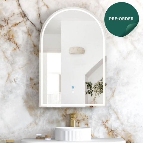 LED ARCHIE Matte White Shaving Cabinet 900x600mm (3 Colour Function)