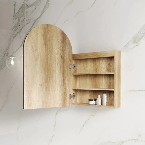 LED ARCHIE Natural Oak Shaving Cabinet 900x600mm (3 Colour Function)