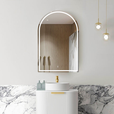 LED ARCHIE Natural Oak Shaving Cabinet 900x600mm (3 Colour Function)
